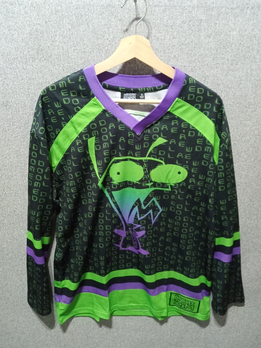Nickelodeon Invader Zim Black, Purple & Green Graphic Jersey
